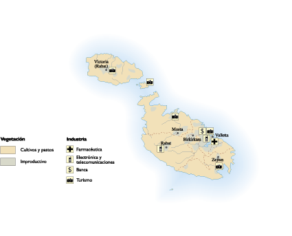 Malta Economic eps map vector