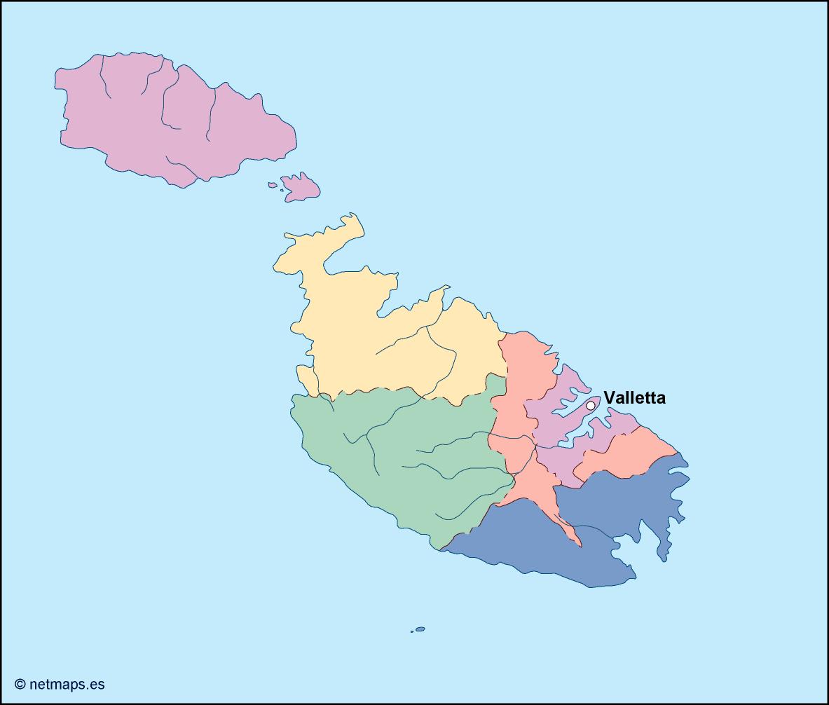 Malta eps map vector