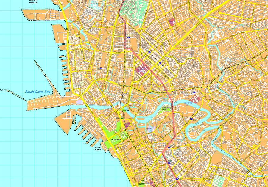 Manila eps map vector