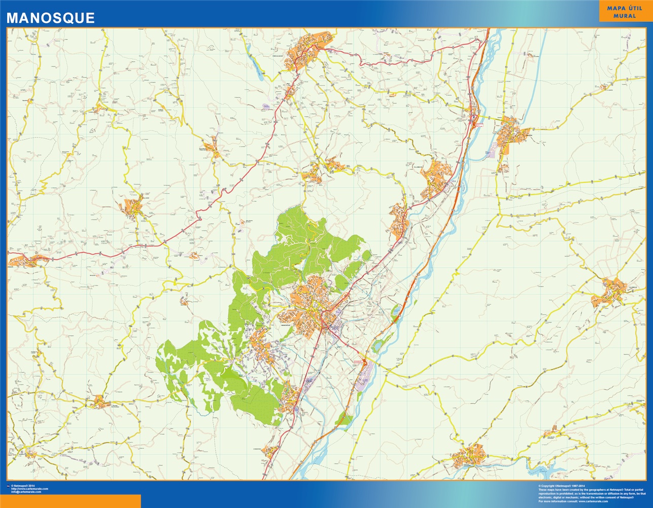 Manosque carte illustrator eps