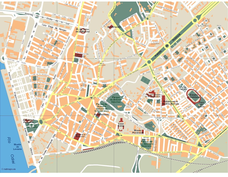 Eps map vector huelva
