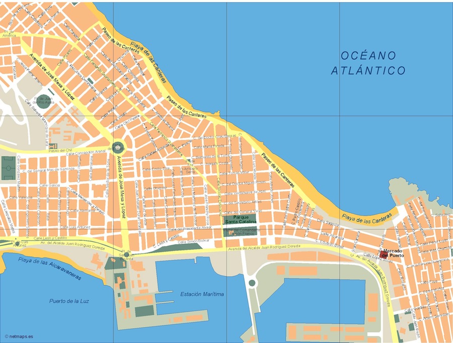 Eps map vector las palmas de gran canaria