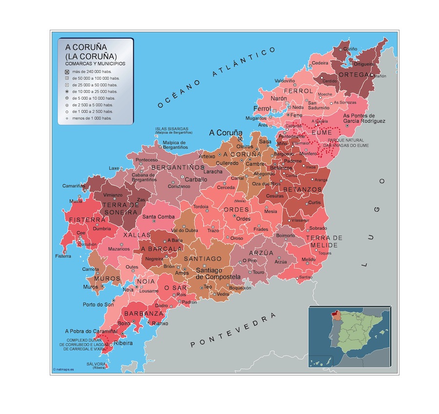 Mapa Municipios A Coruna