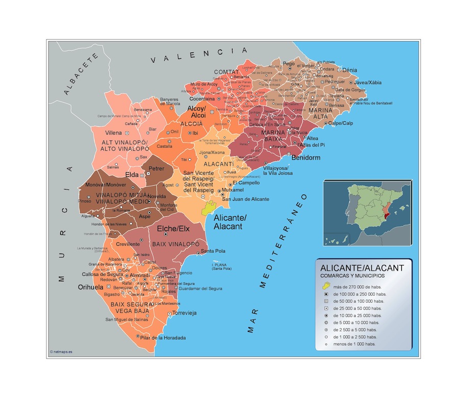 Mapa Municipios Alicante