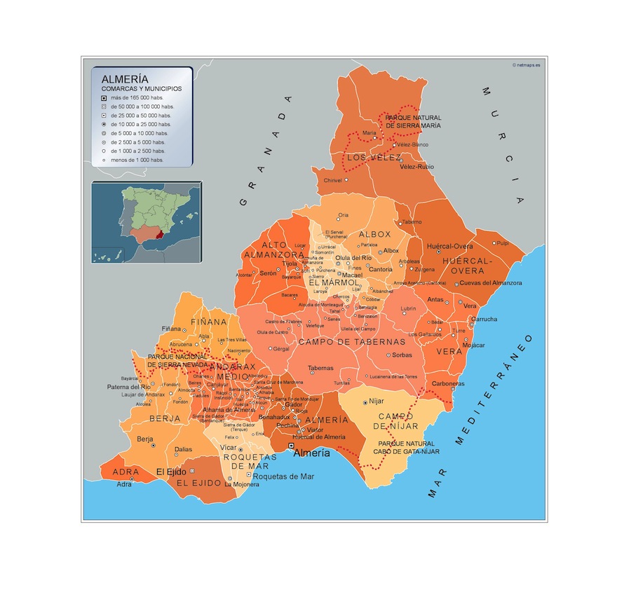 Mapa Municipios Almeria