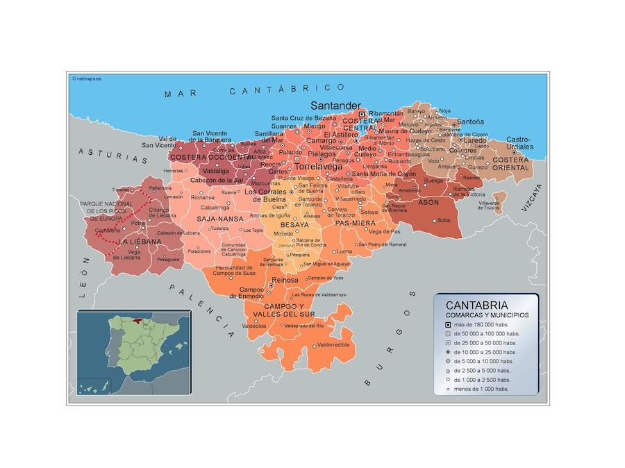 Mapa Municipios Cantabria