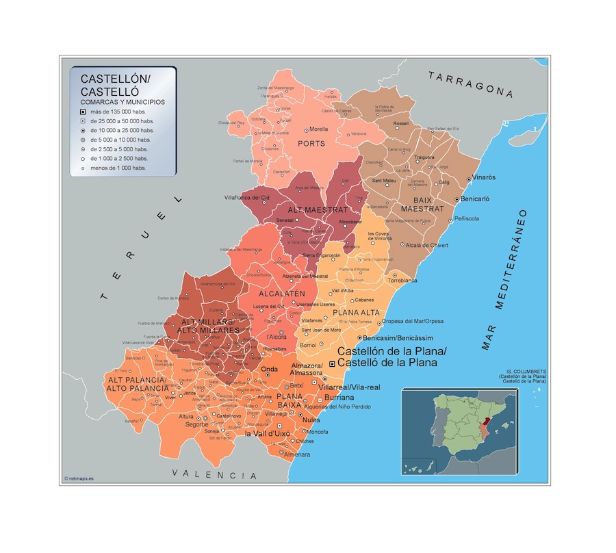 Mapa Municipios Castellon