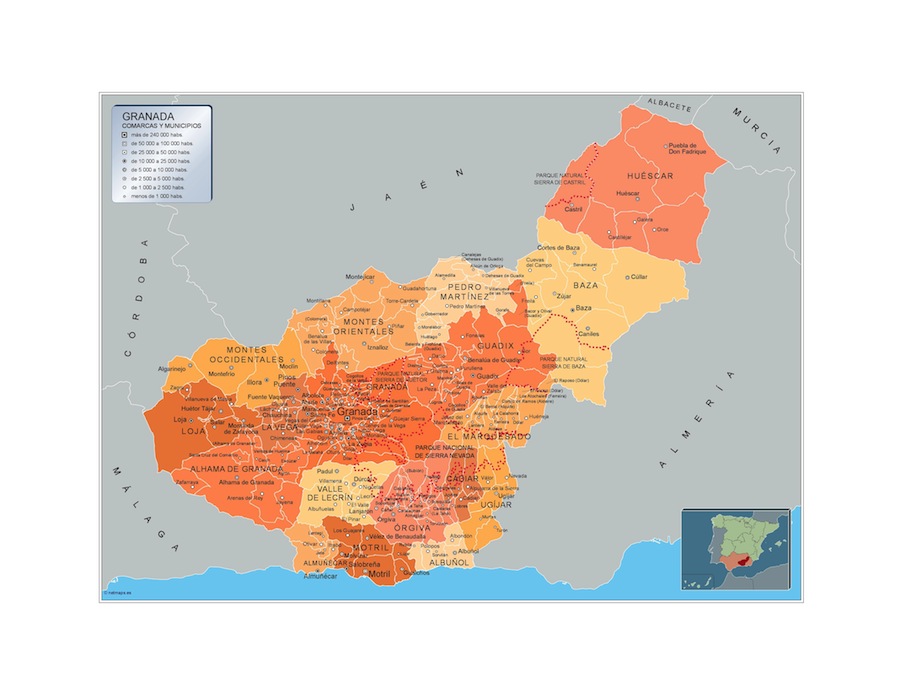 Mapa Municipios Granada