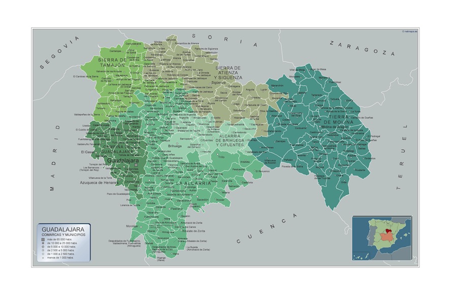 Mapa Municipios Guadalajara