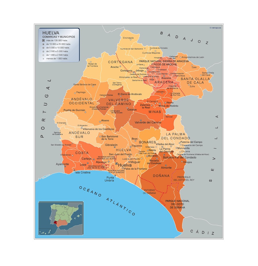 Mapa Municipios Huelva