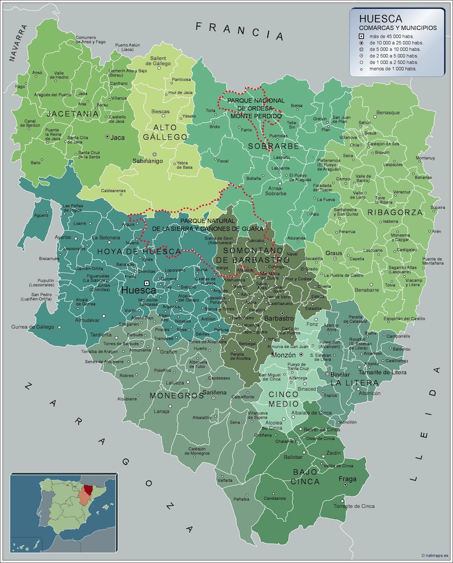 Mapa Municipios Huesca
