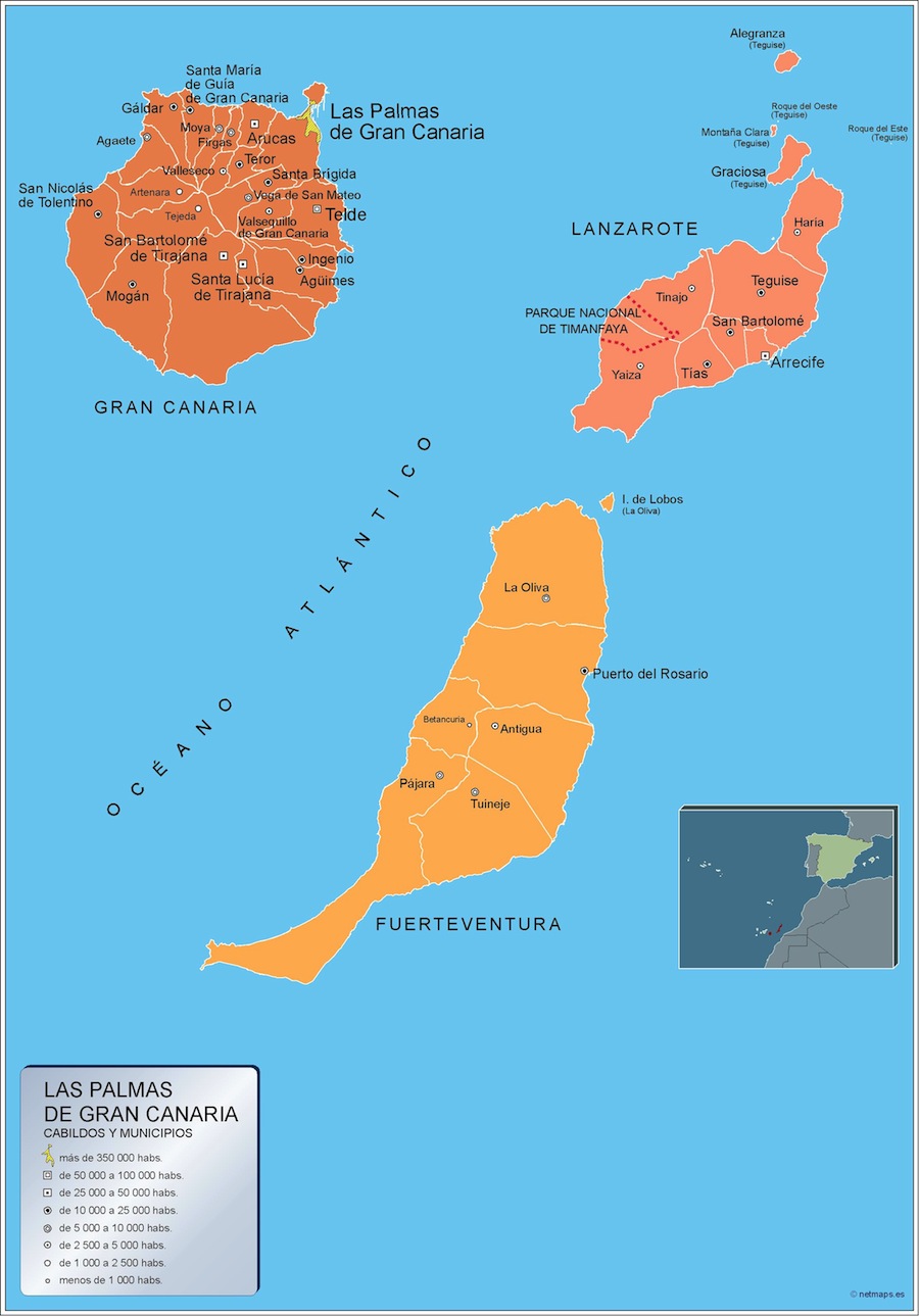 Mapa Municipios Las Palmas Gran Canaria
