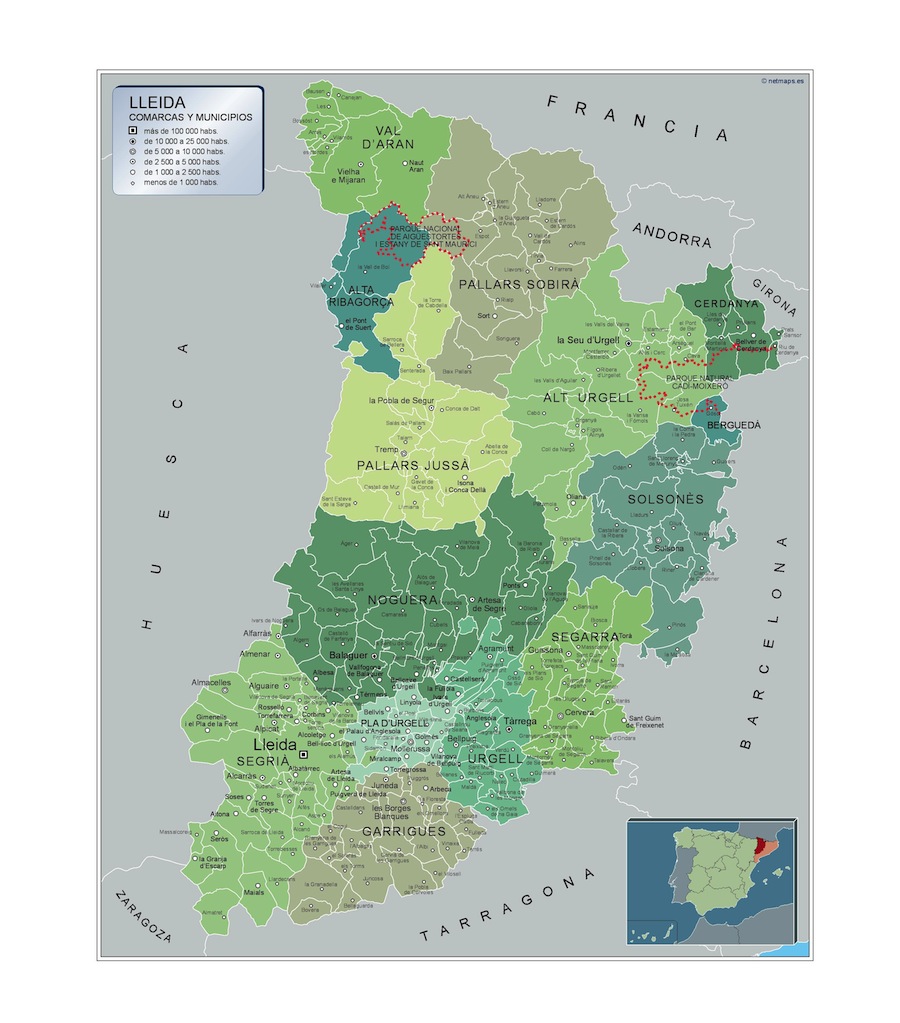 Mapa Municipios Lleida