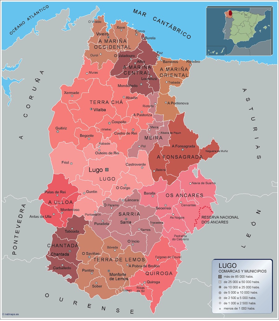Mapa Municipios Lugo