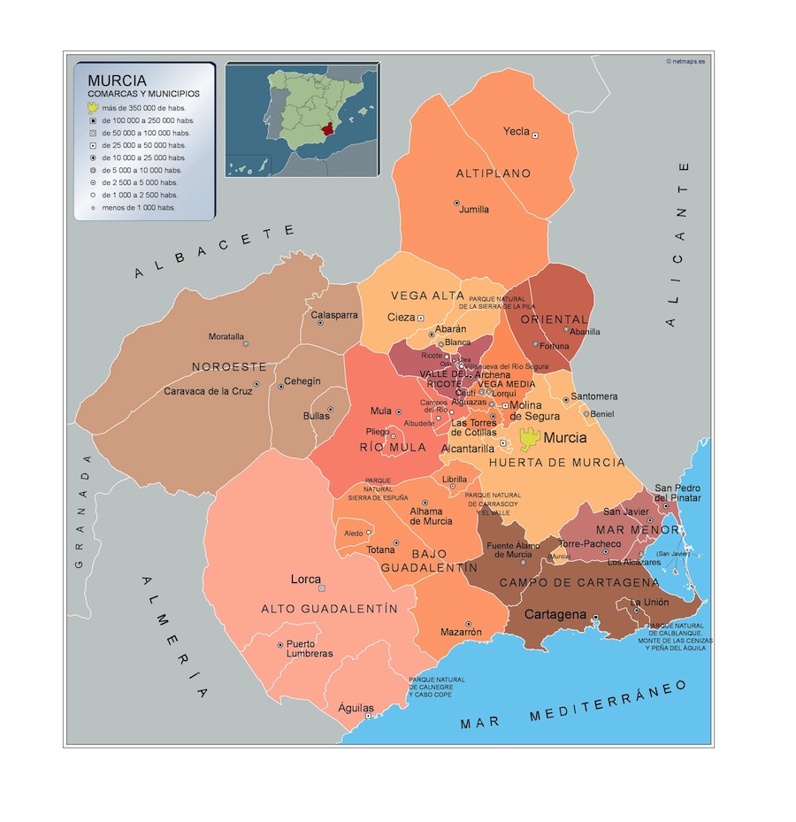 Mapa Municipios Murcia