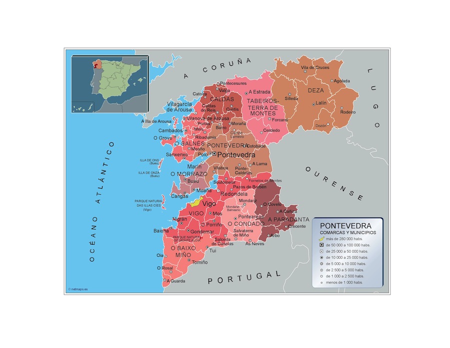 Mapa Municipios Pontevedra