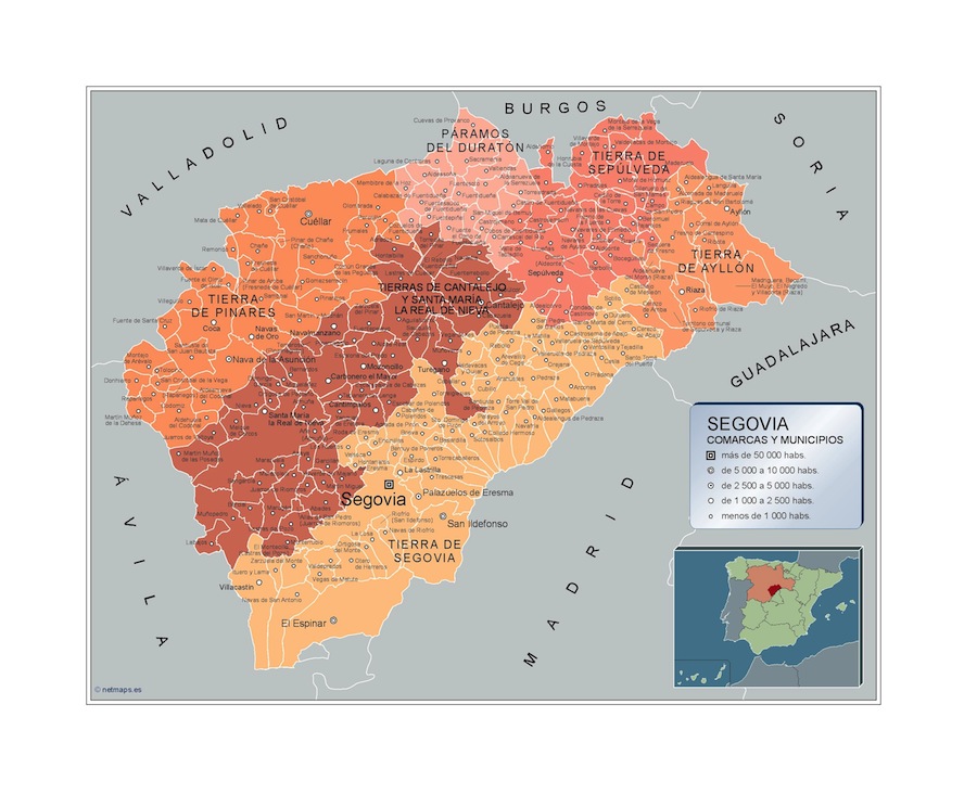 Mapa Municipios Segovia