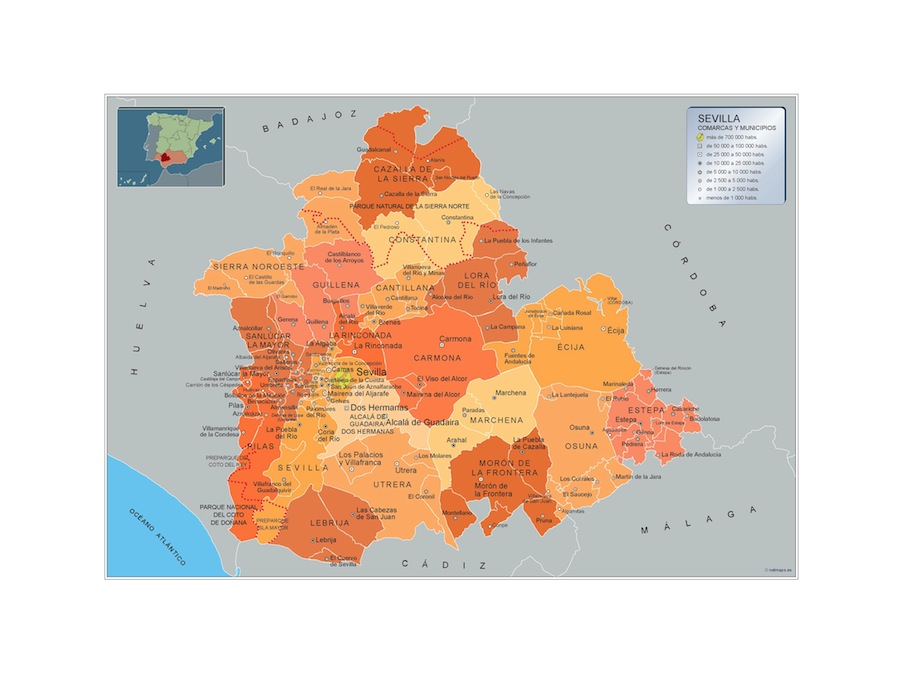 Mapa Municipios Sevilla