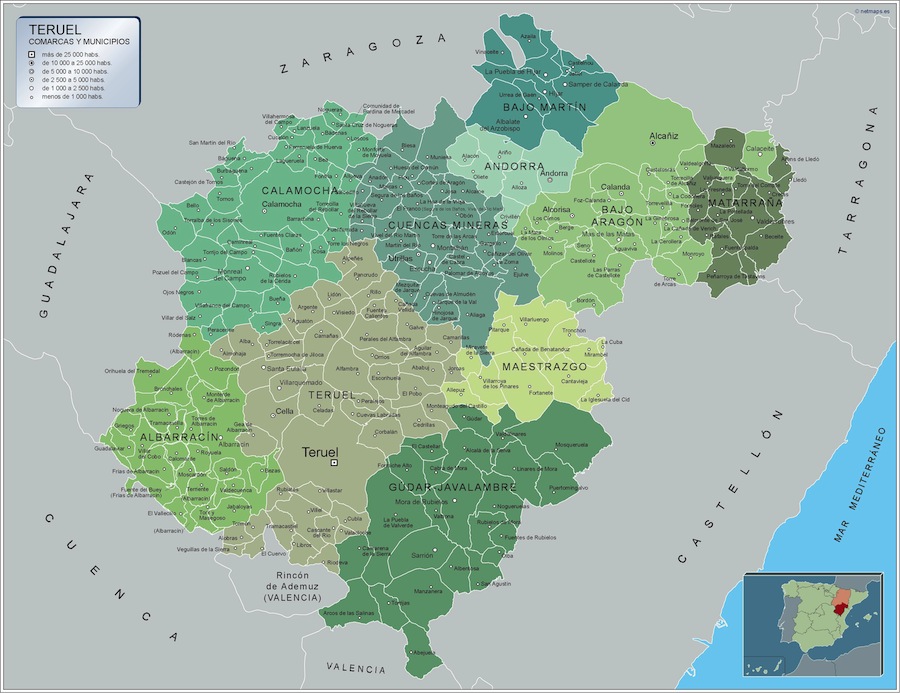 Mapa Municipios Teruel