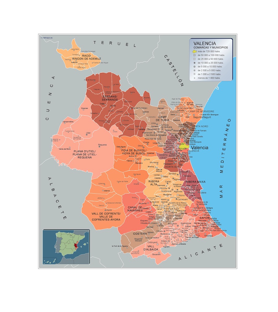 Mapa Municipios Valencia
