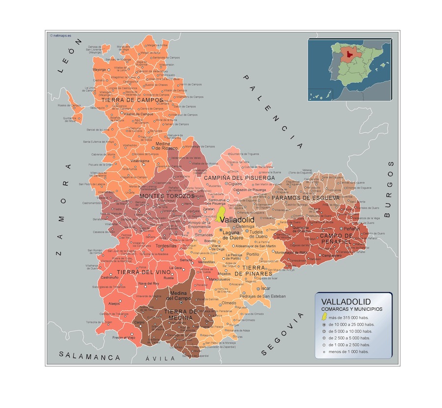 Mapa Municipios Valladolid