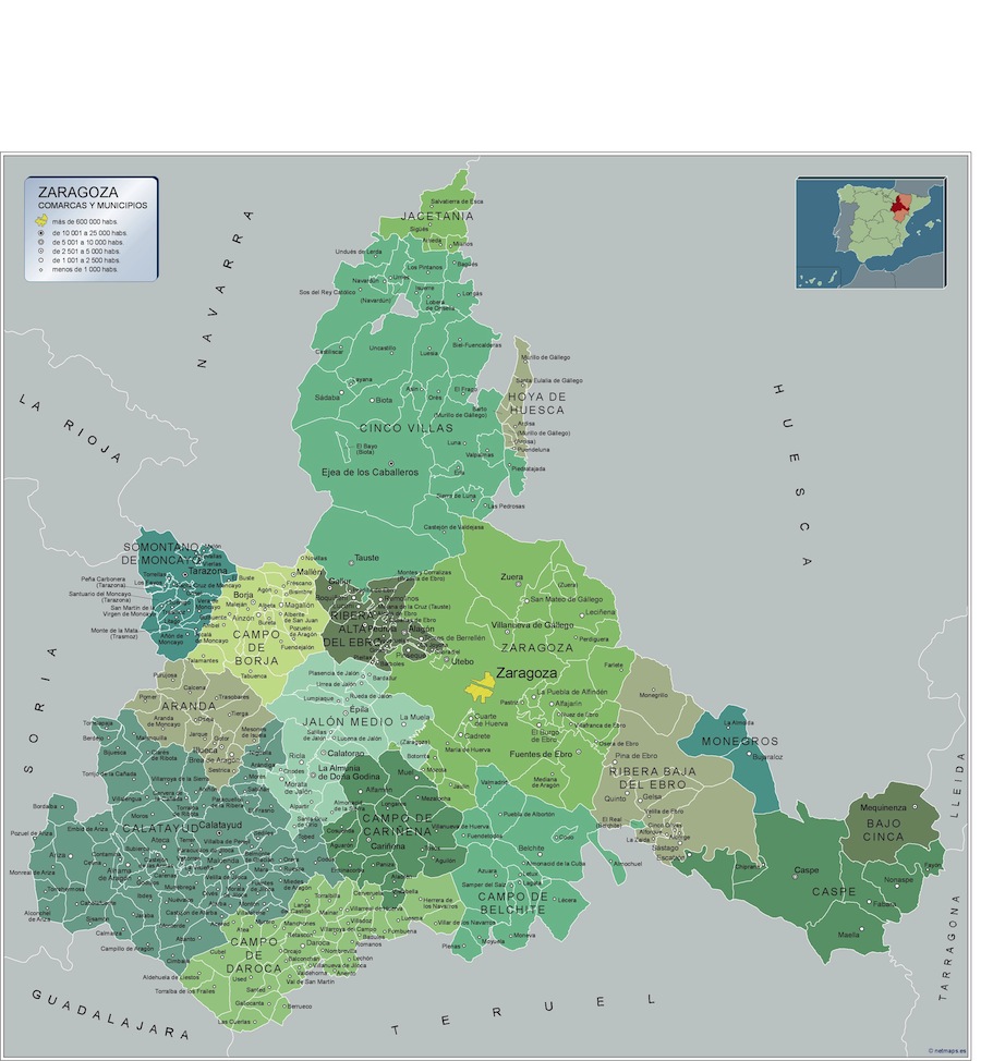 Mapa Municipios Zaragoza