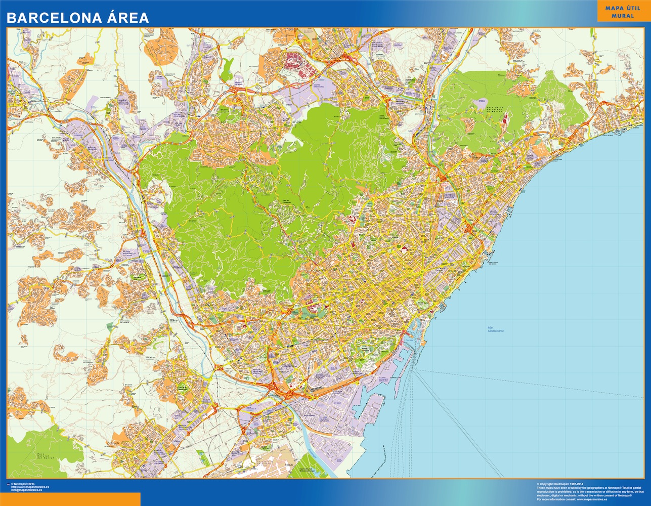 Eps map vectorial barcelona area