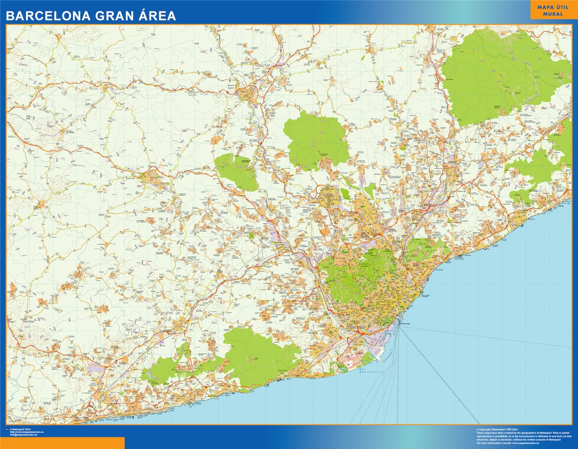 Eps map vectorial barcelona gran area