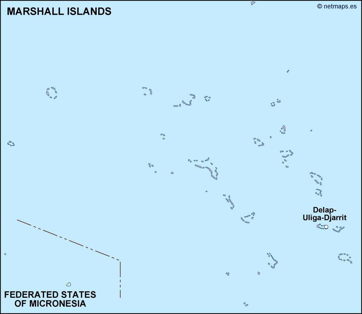 Marshall islands political eps map vector