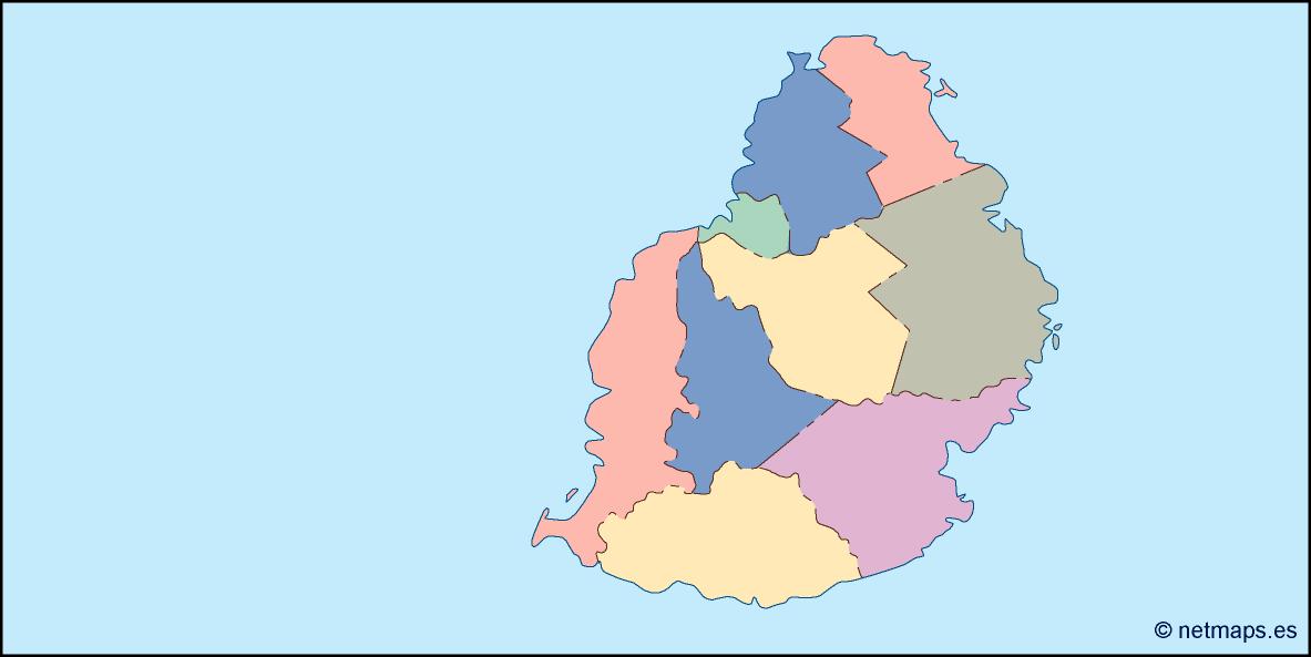 Mauritius blind eps map vector