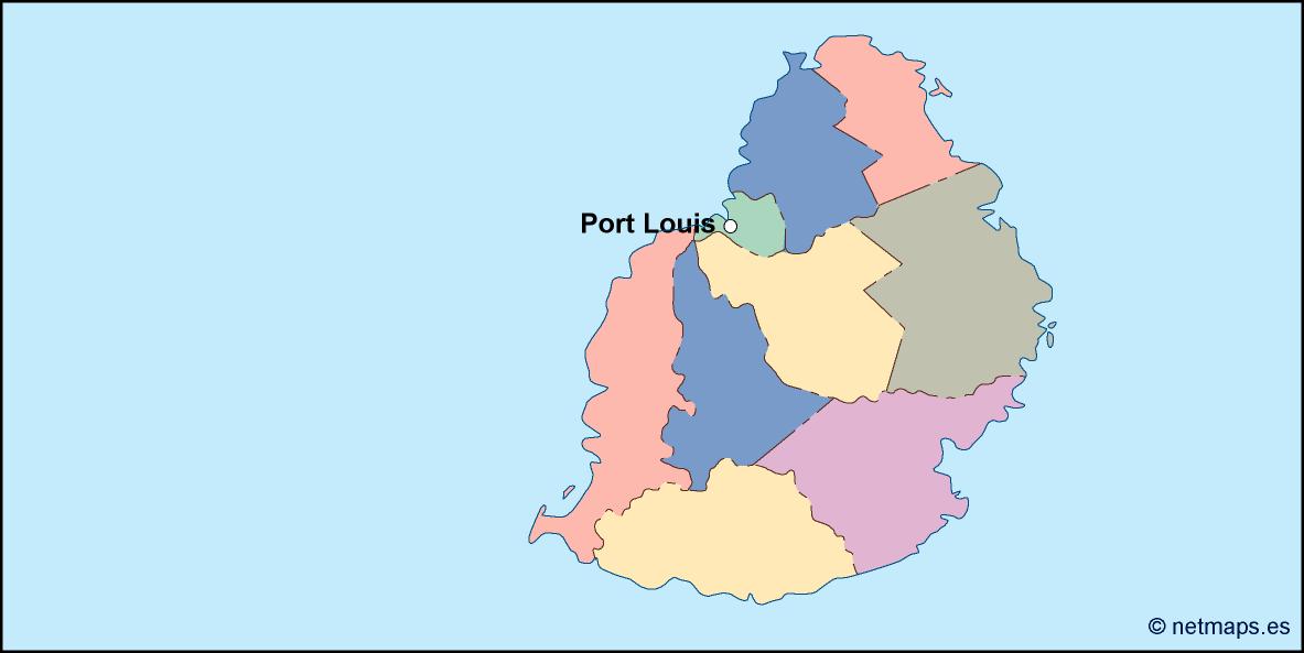 Mauritius eps map vector