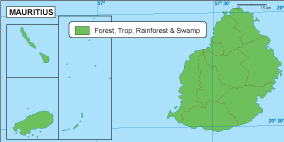 Mauritius vegetation eps map vector