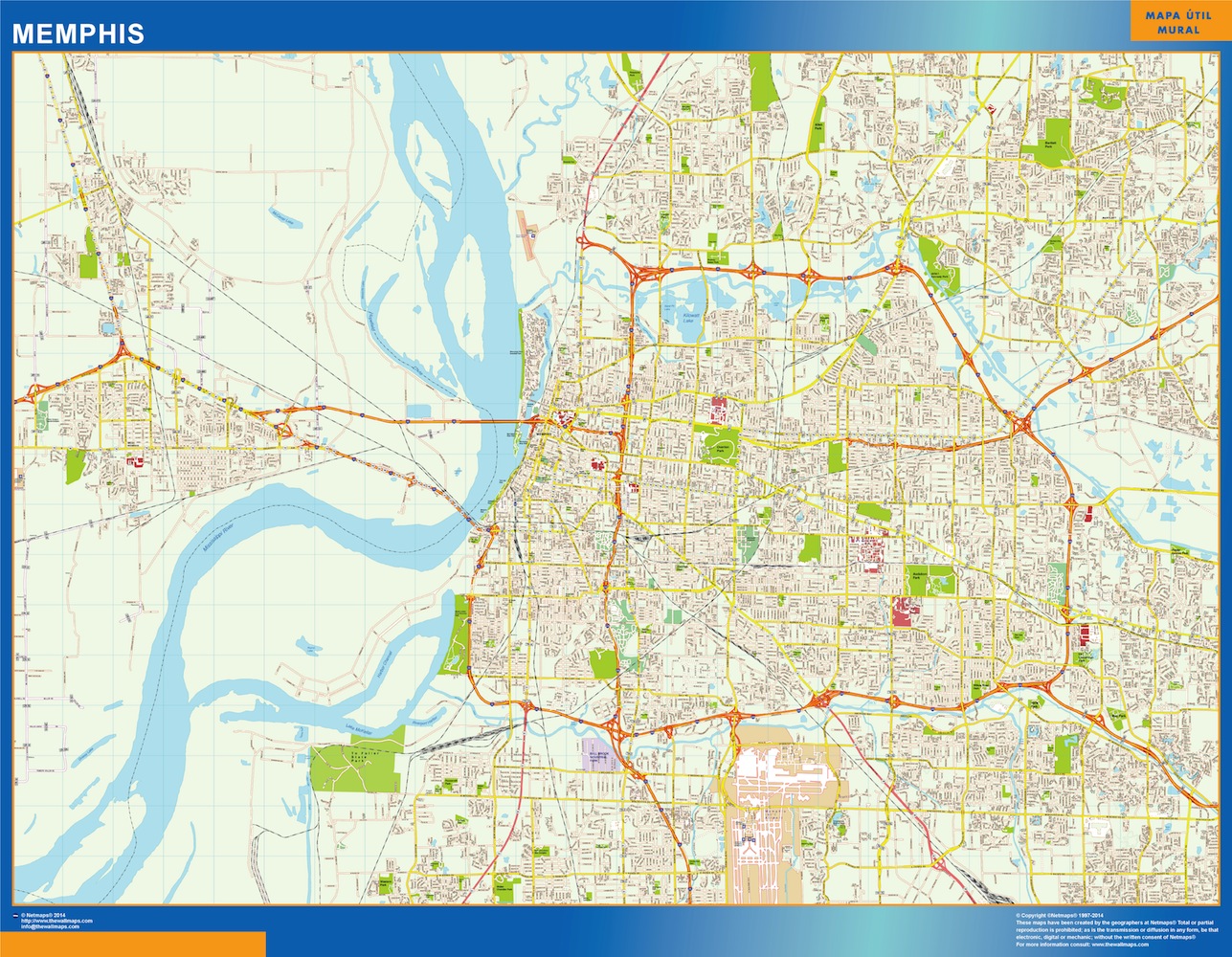 Memphis eps map vector