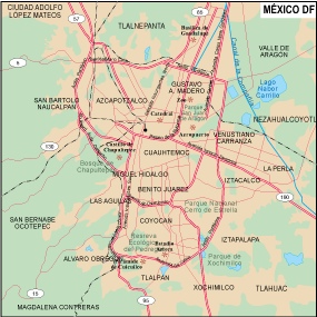 Mexico city eps map vector