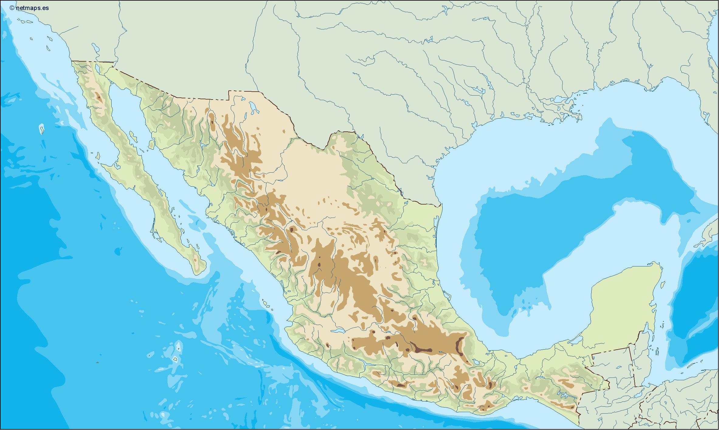 Mexico illustrator eps map vector