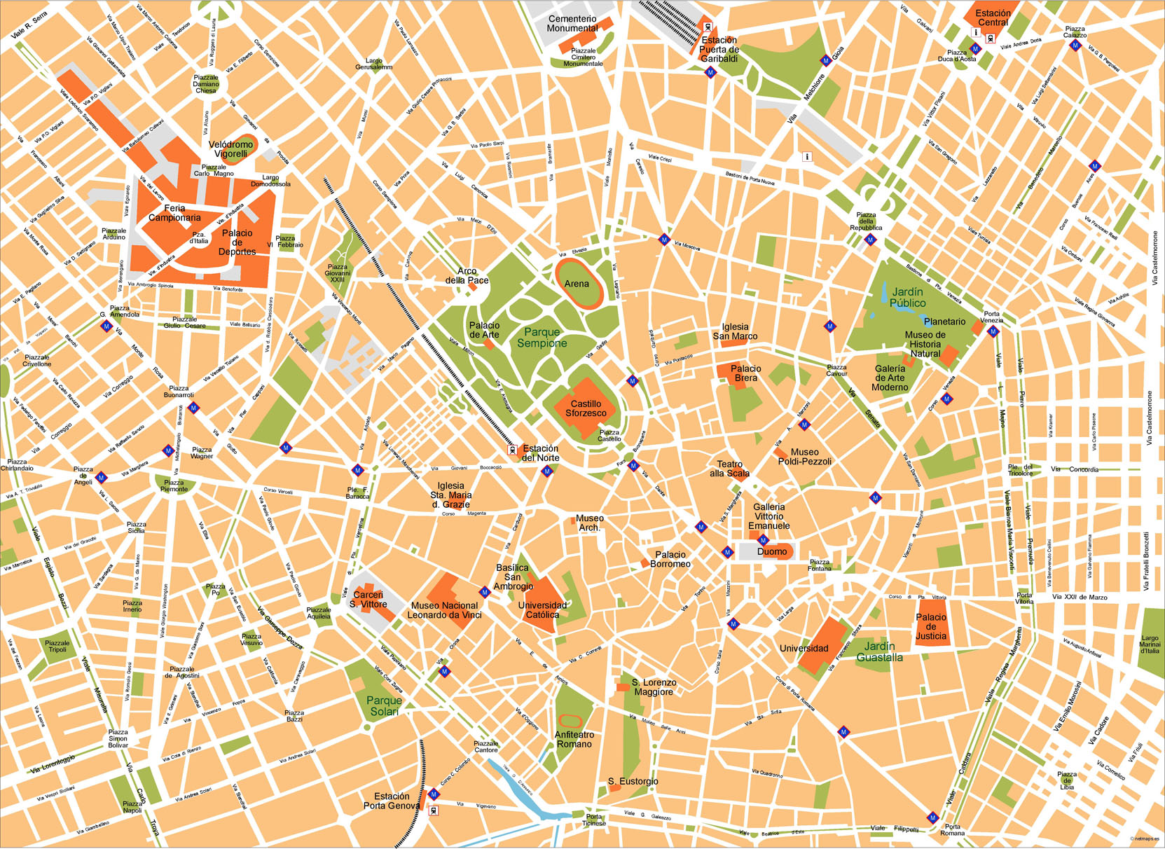 Milano Illustrator eps map vector