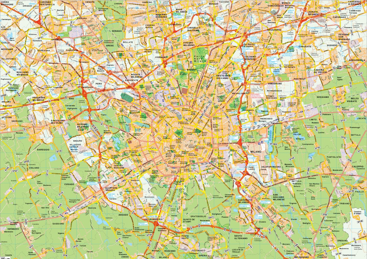 Milano eps map vector