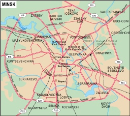 Minsk city eps map vector