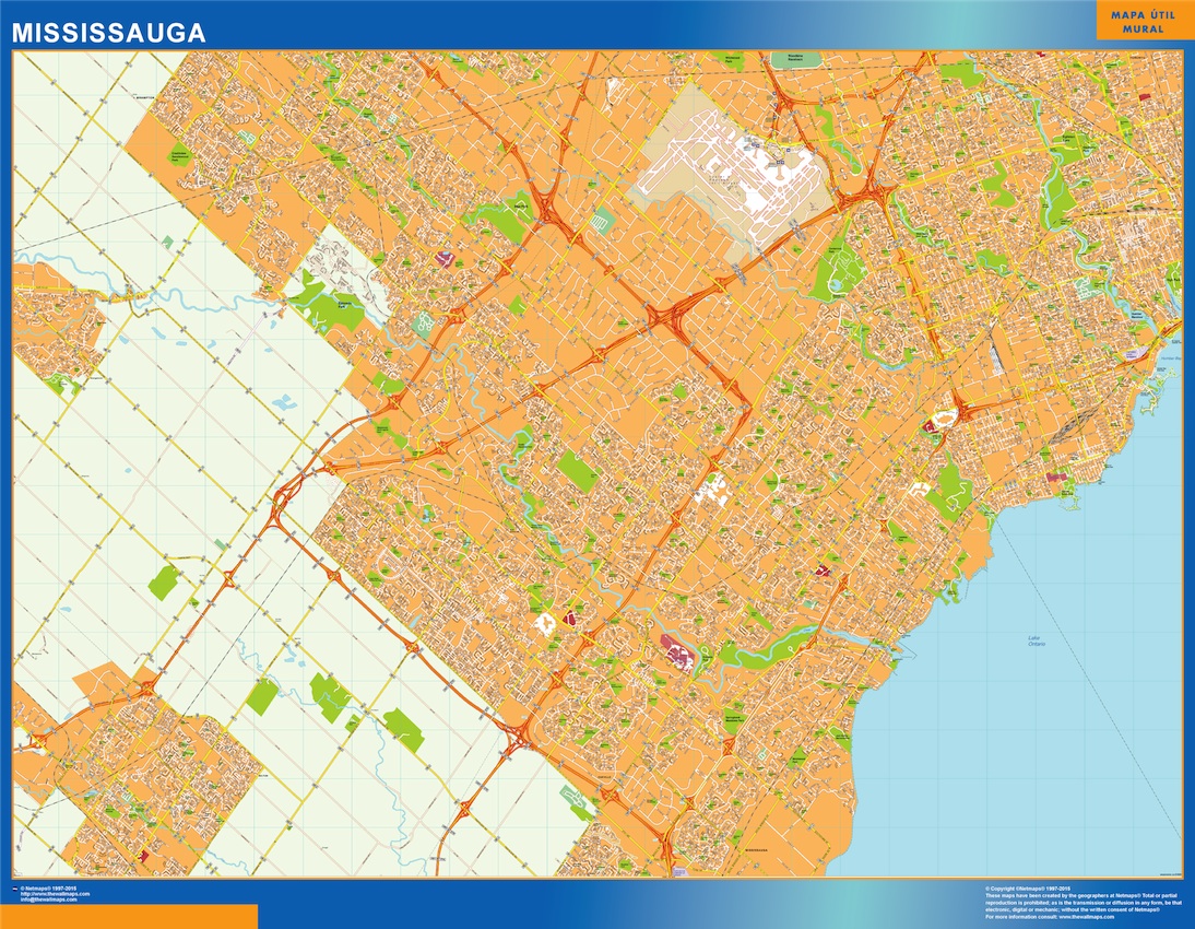 Mississauga eps map vector