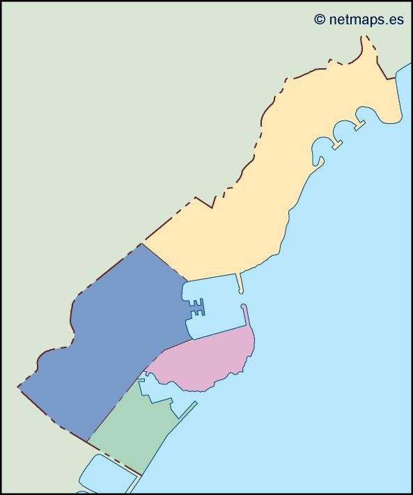 Monaco blind eps map vector