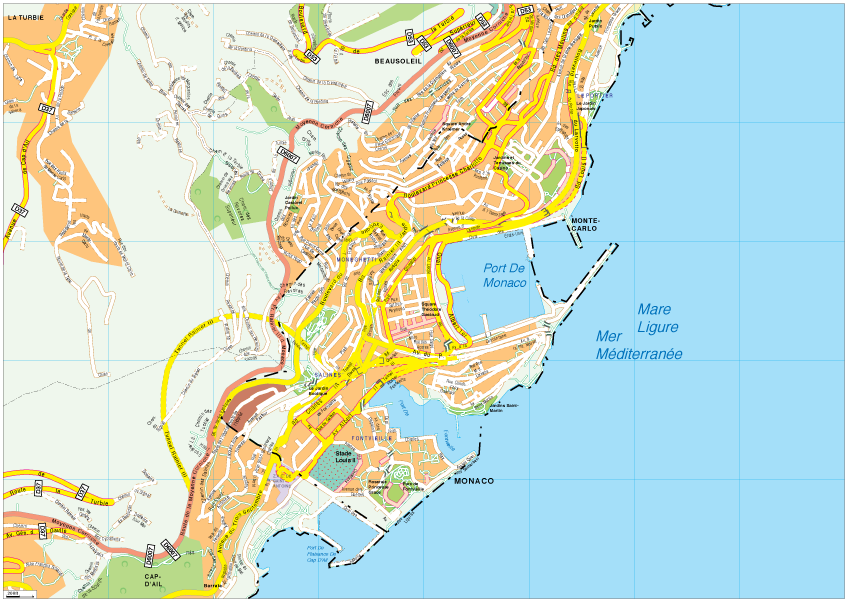 Monaco Vector EPS map vector