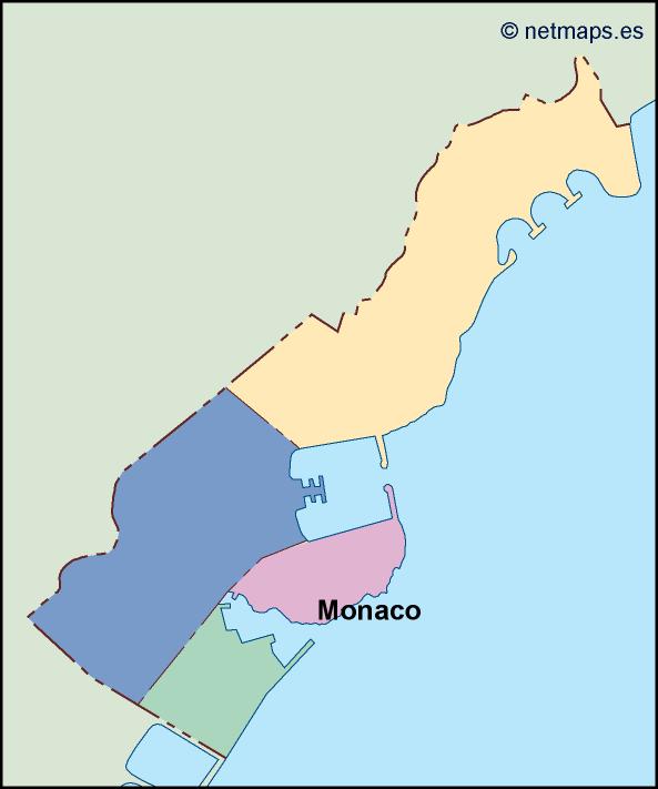Monaco eps map vector