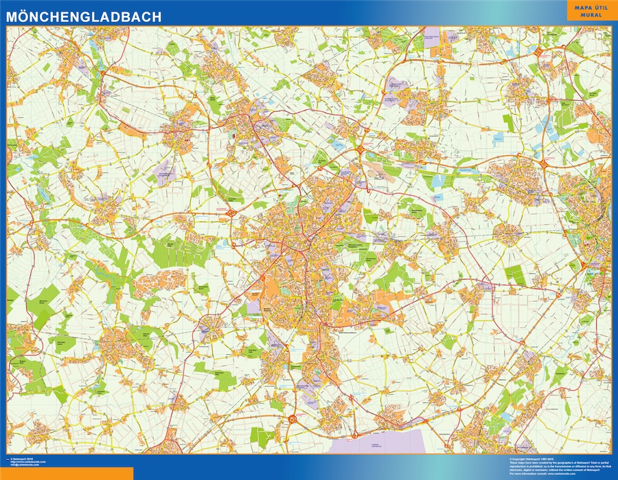 Monchengladbach karte illustrator eps