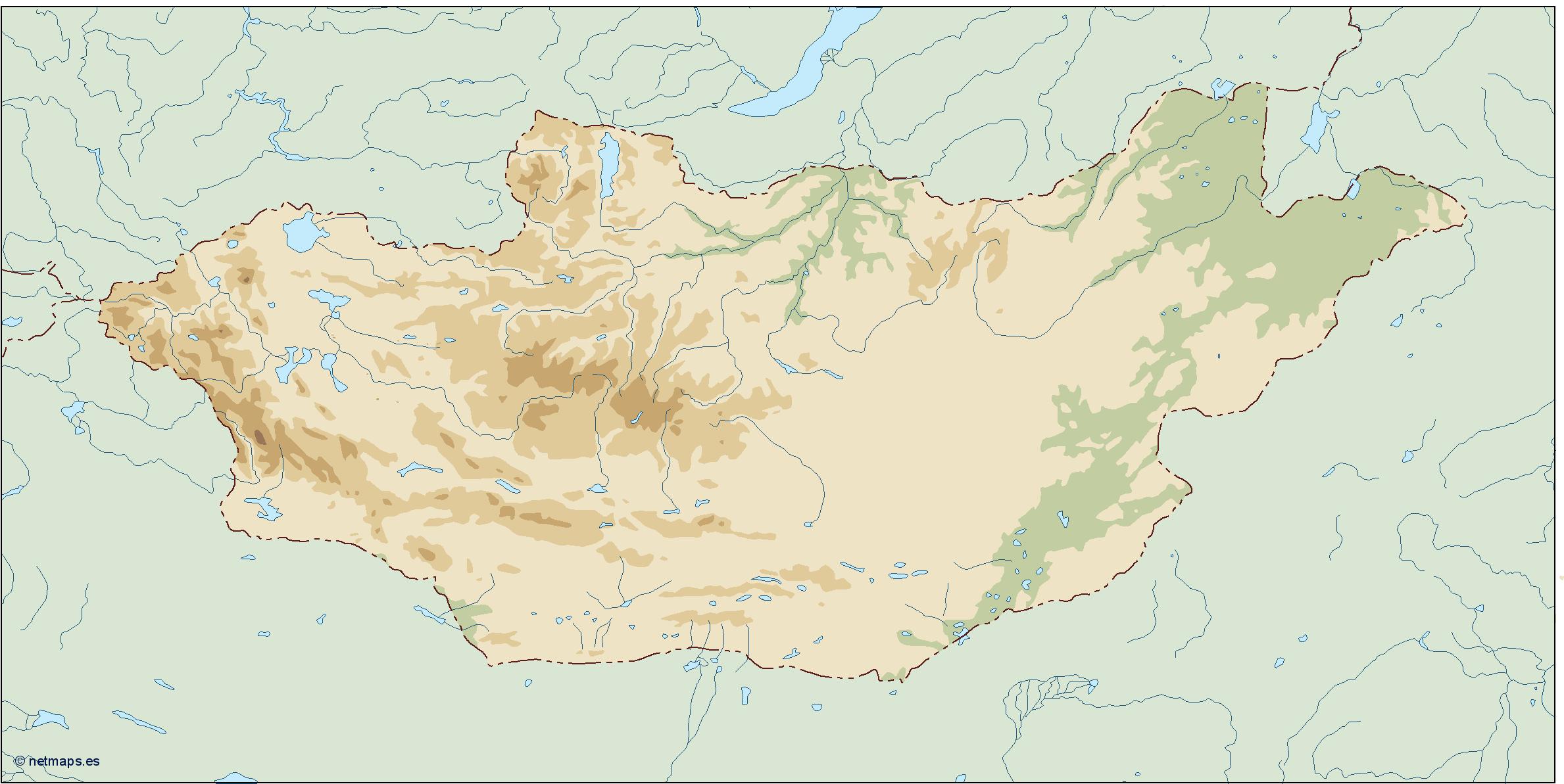 Mongolia illustrator eps map vector