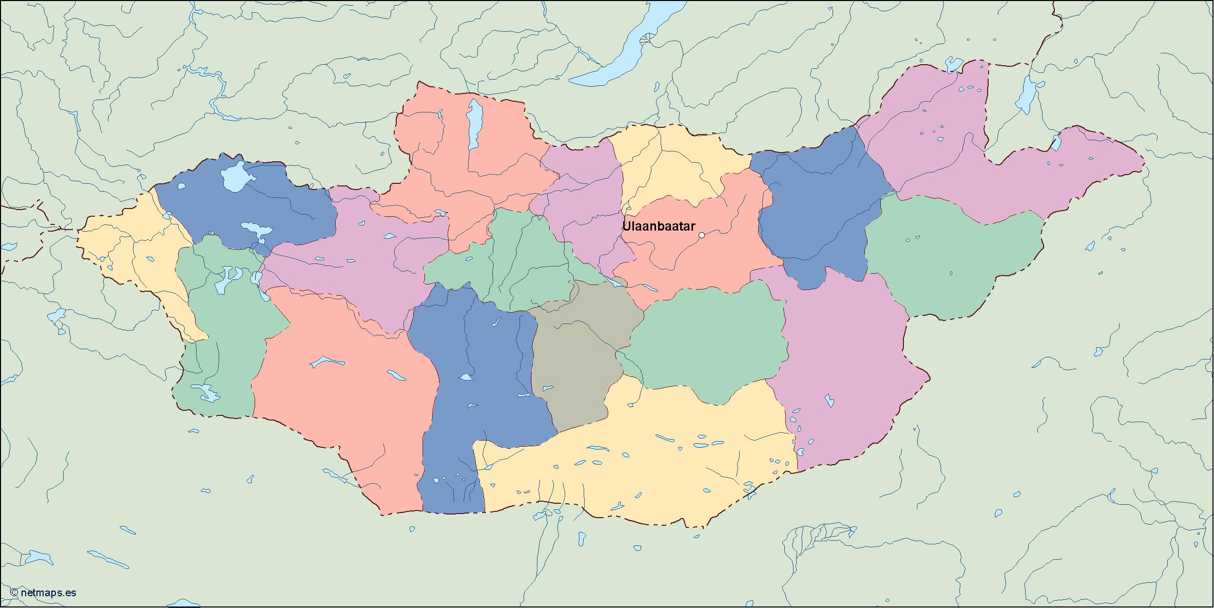 Mongolia eps map vector