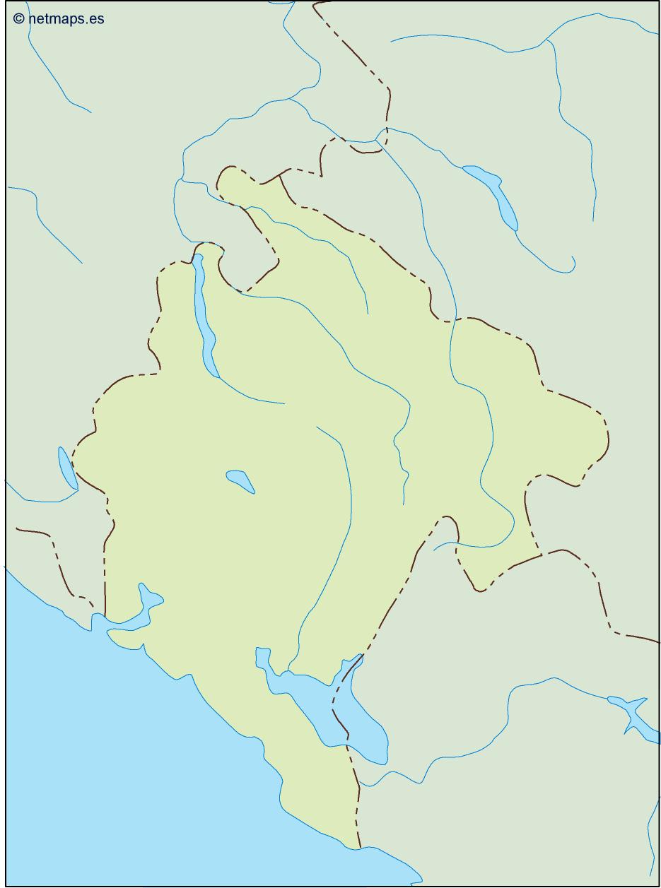 Montenegro blind eps map vector