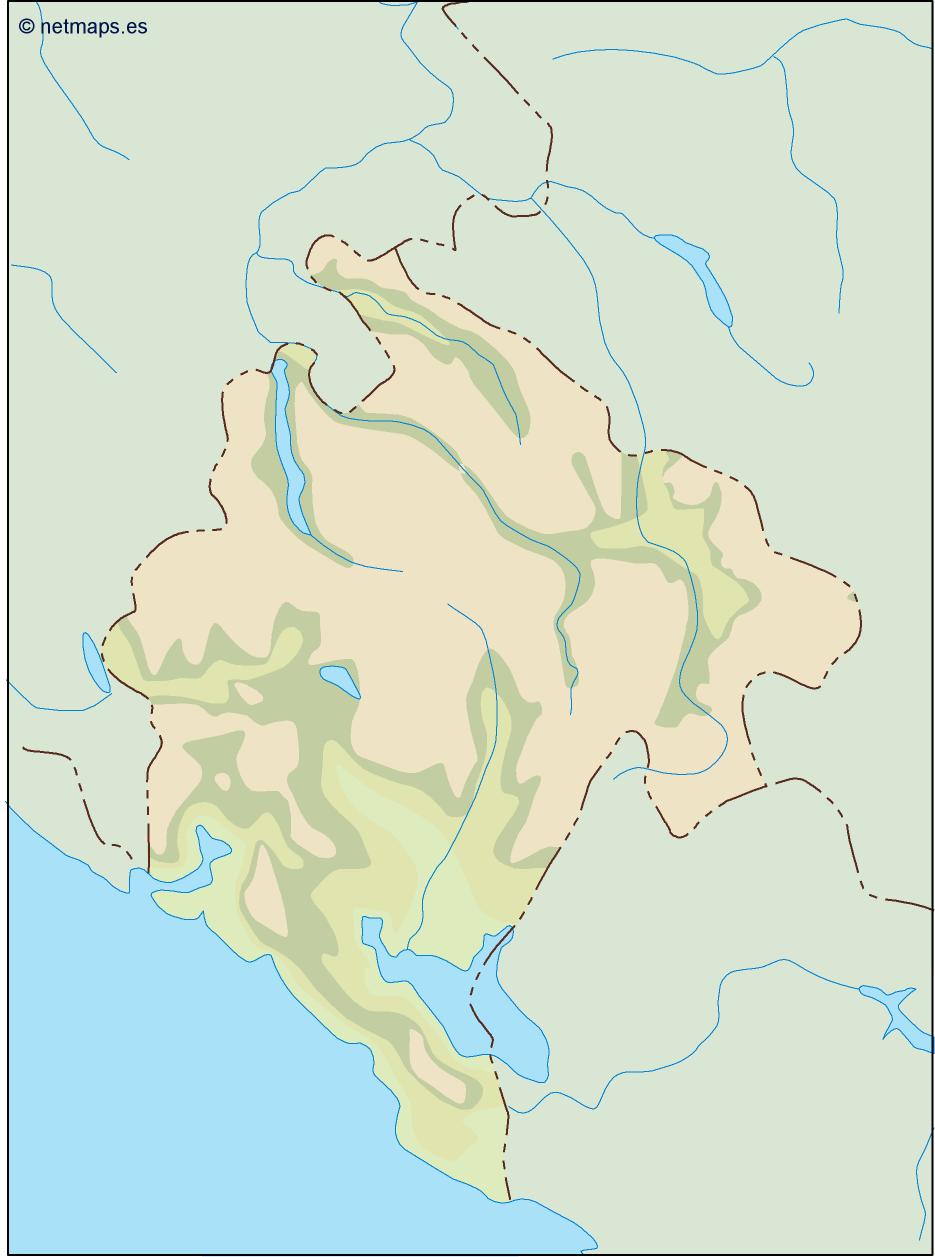 Montenegro illustrator eps map vector