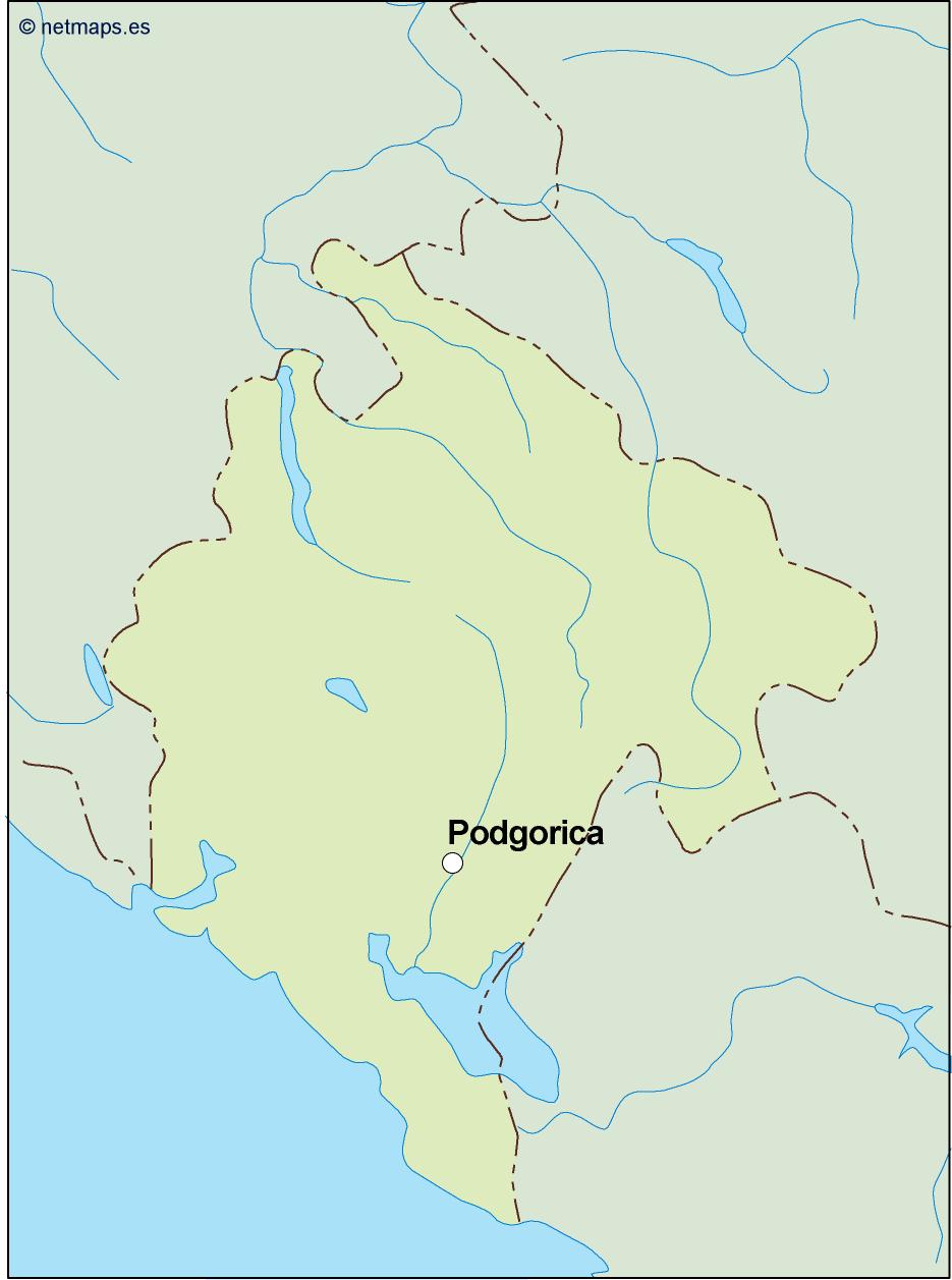 Montenegro eps map vector