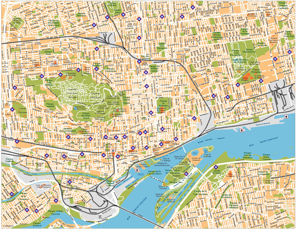 Montreal Illustrator eps map vector