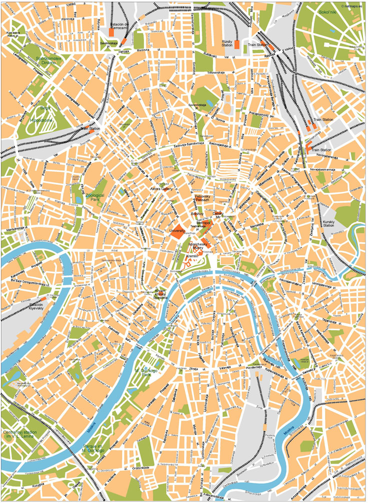 Moscow Illustrator eps map vector